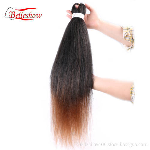 Hot sell Pre Stretched Japanese Fiber Jumbo Yaki Synthetic Crochet Braiding Hair Extension EZ pre stretched braiding hair